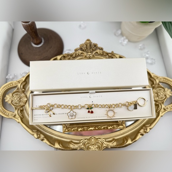 Luna Norte Mother of Pearl Charm Bracelet - Picture 1 of 5